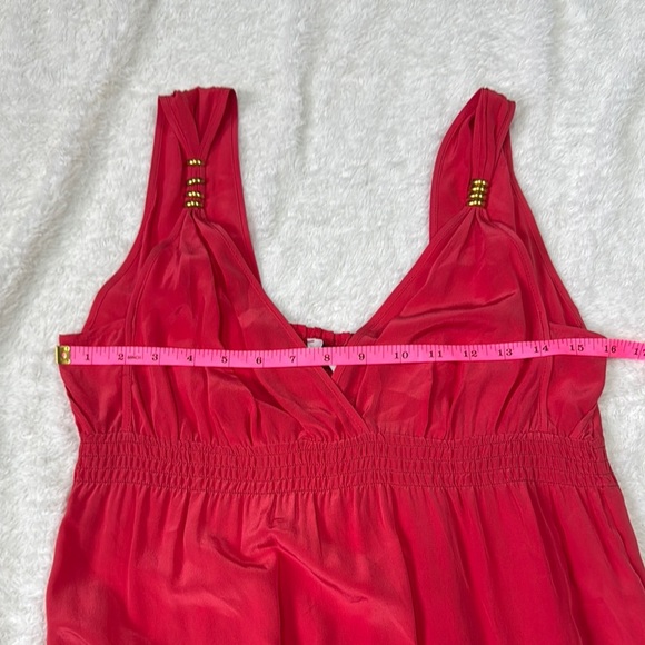 Gerard Darel Red Chemise Dress with Empire Waist - Picture 7 of 9